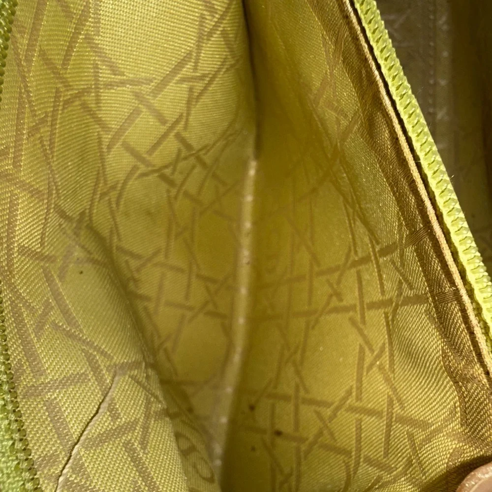 Dior Vintage Maris Pearl Green Leather Mini Tote, Lady Dior Galliano era Y2K
